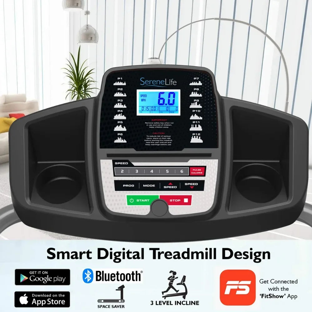 Folding Treadmill/Foldable Home Fitness Equipment for Walking & Running/Cardio Exercise Machine