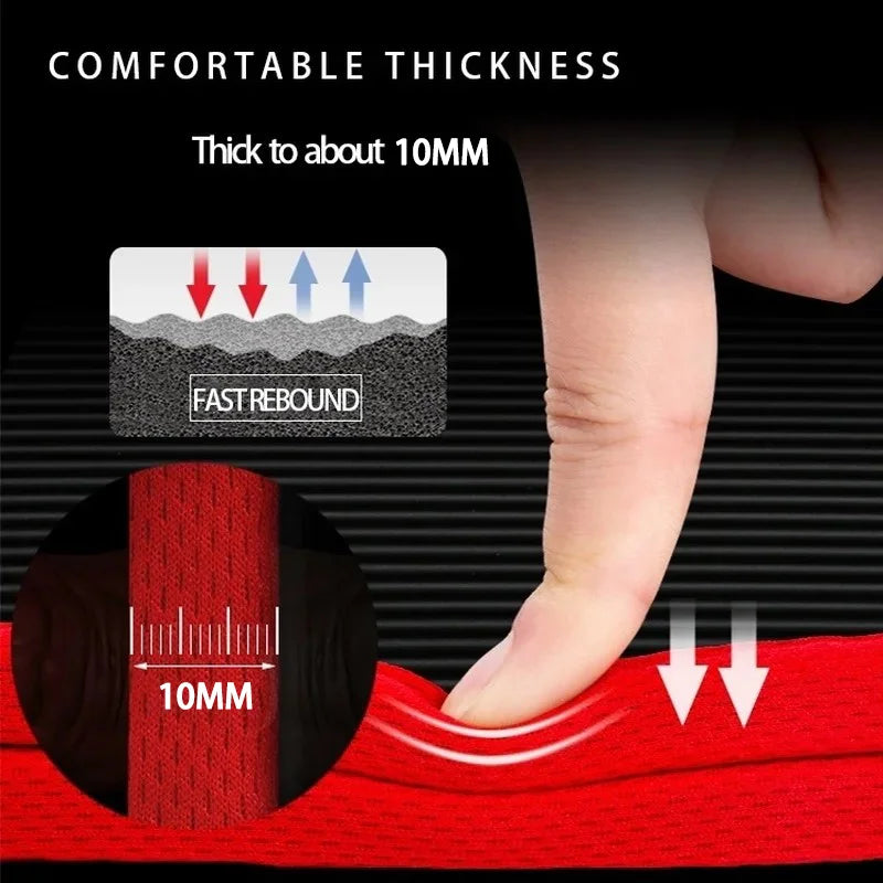 10MM Extra Thick 183cmX62cm Yoga Mats NBR Non-slip Exercise Mat/Fitness Tasteless Pilates Workout Gym Mats With Cushion