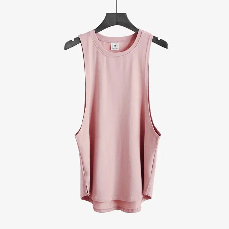 Fitness clothing blank sleeveless shirt men's gym stringer tank top bodybuilding/tank top men sportwear undershirt