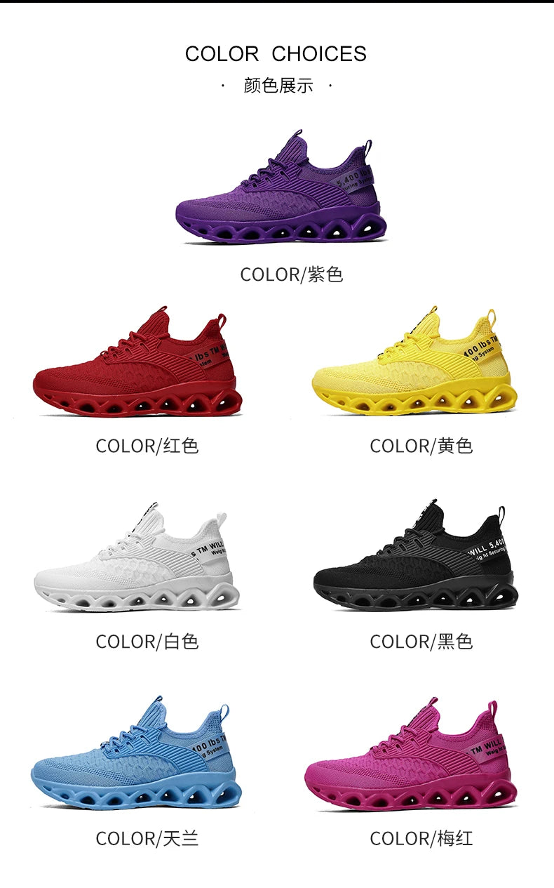 Women's running shoes, lightweight mesh, breathable and comfortable/flat soft tennis shoes, blade sports shoes for women