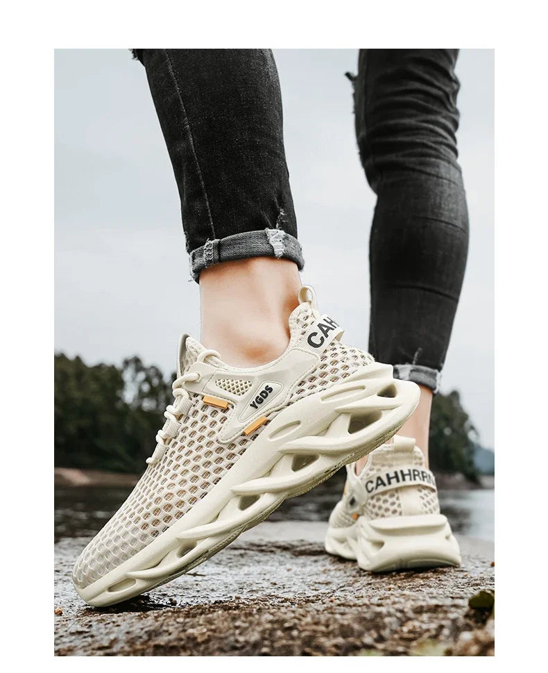 Men's Summer Mesh Sneakers Breathable for Casual Outdoor Running/Tennis Hiking & Luxury Platform Loafers Style
