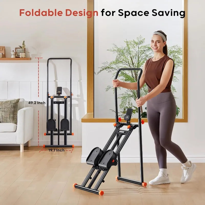 Foldable Stair Stepper Machine - Vertical Stair Climber for Home Gym/Full-Body Cardio Workout Equipment