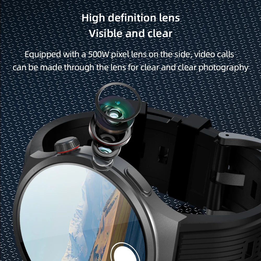 GoldenSpike 4G Full Netcom Smartwatch 1.75inch Amoled Android Smart Watch/With 8MP Camera Video Calling Sim Card Google Play