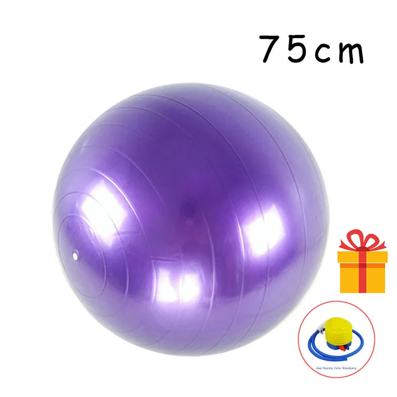 PVC Fitness Balls Yoga Ball Thickened Explosion-proof Exercise Home Gym/Pilates Equipment Balance Ball 45cm/55cm/65cm/75cm/85cm