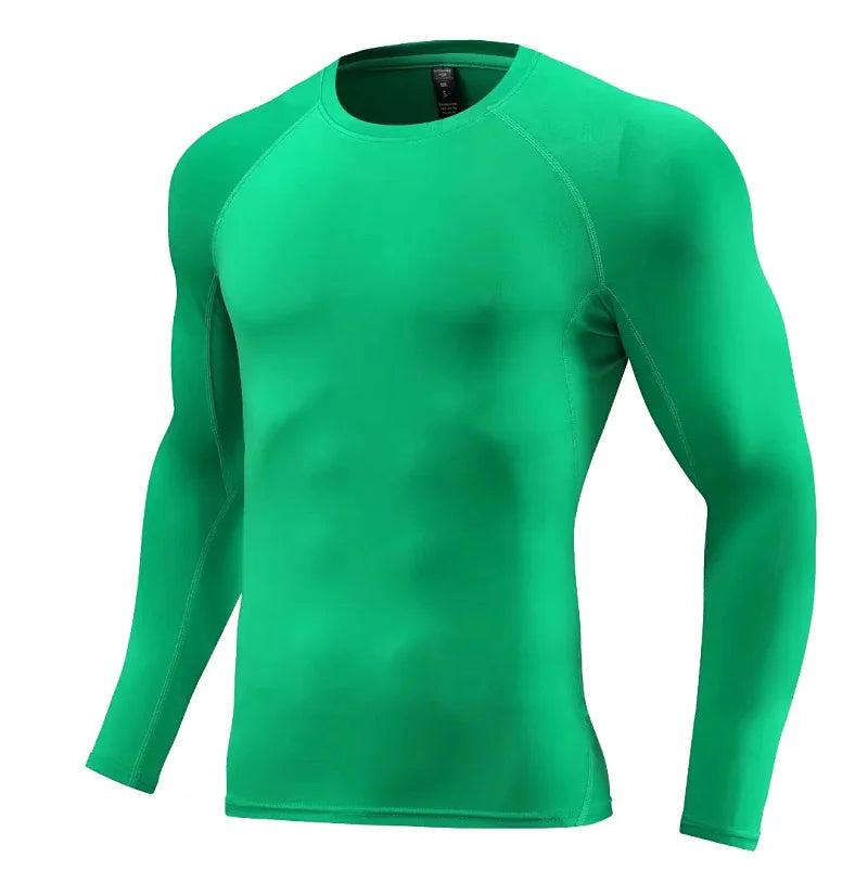 Men Long Sleeve Slim Tops Tees Sportswear Gym Fitness/Compression T-shirt Running Outdoor Jogging Tight Quick Shirt
