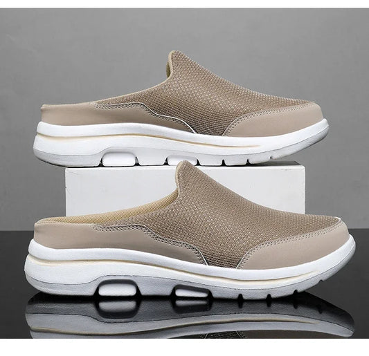 Men Slippers Summer Breathable Home Indoor Slippers Men Thick/Bottom Slides Fashion Couple Walking Shoes Plus Size 39-48