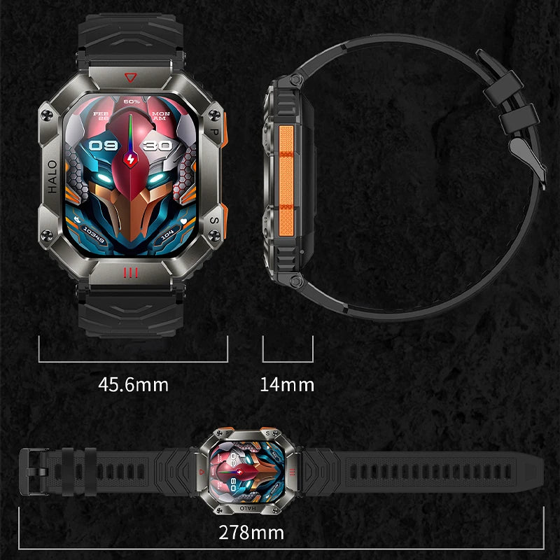 New Men's Smart Watch Compass GPS Movement Track Smartwatch 650/Large Battery Durable Military Smart Watches for Men