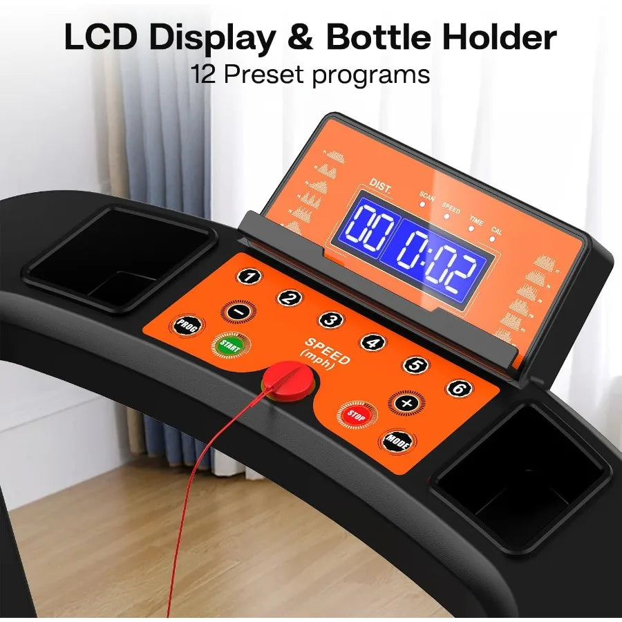 Walking Treadmill with Long Handles for Seniors Treadmills for Home/300 lbs Capacity Recovery Fitness Exercise Machine