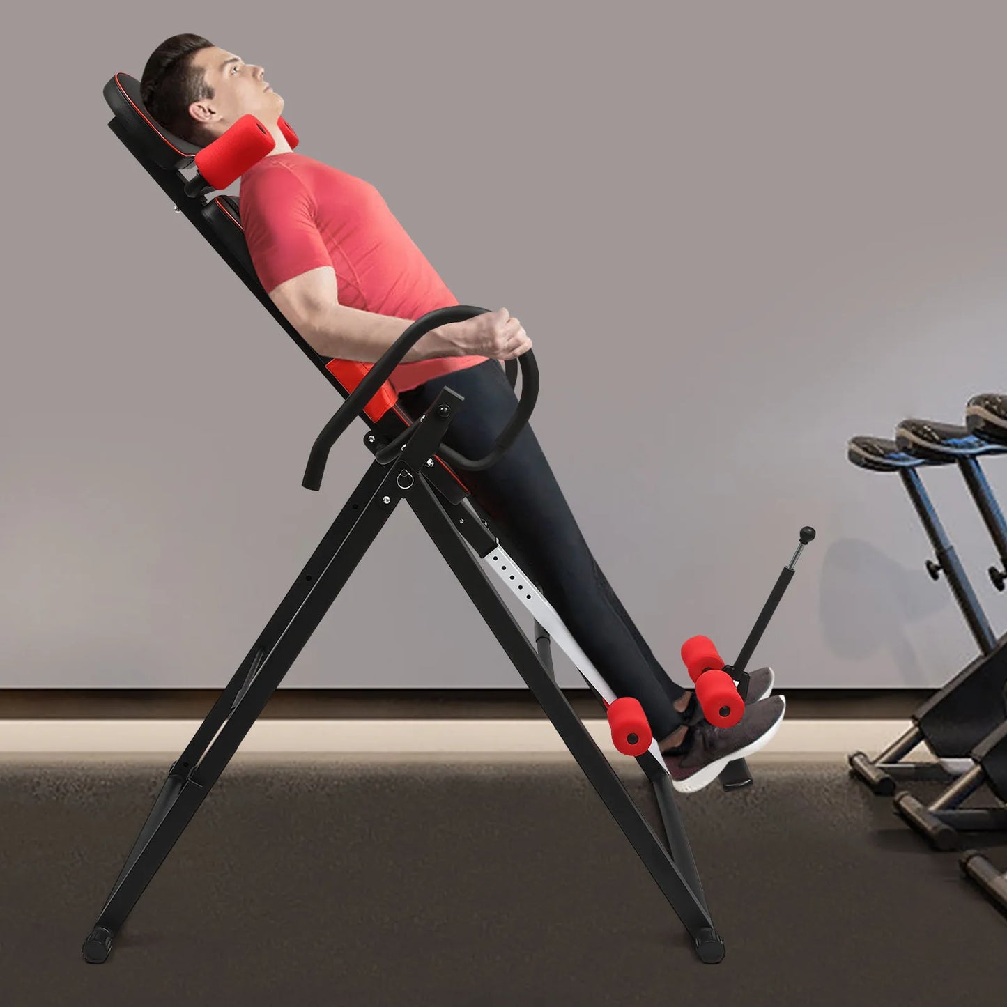 330lb Inversion Table for Back Relief & Posture Correction,4-Position Adjustable/Full-Body Stretching Foldable Fitness Equipment