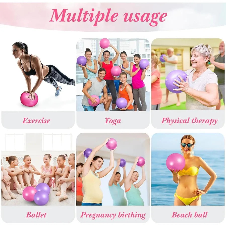 Sotiff 20 Pcs 9 Inch Exercise Pilates Ball Yoga Therapy Ball/for Yoga Stability Barre Training Stretching