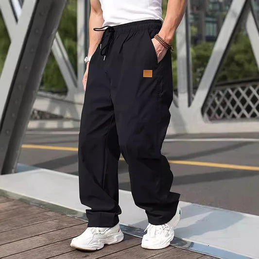 Men s Relaxed Fit Cargo Pants with Adjustable Drawstring Waistband/and Multiple Pockets for Everyday Wear