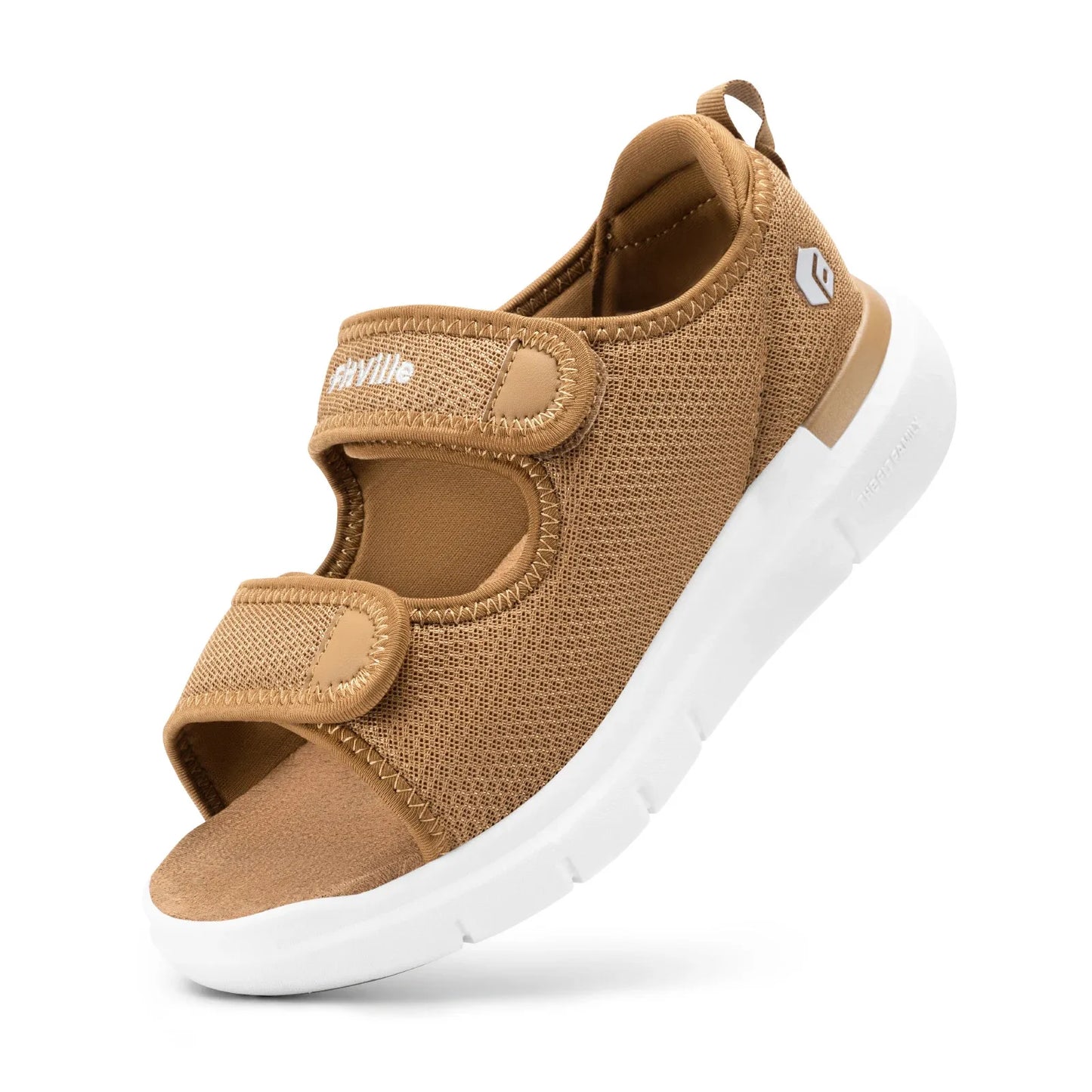 FitVille Women'S Diabetic Wide Sandals With Arch Support Adjustable Straps/Breathable Lightweight Casual Women Flat Shoes