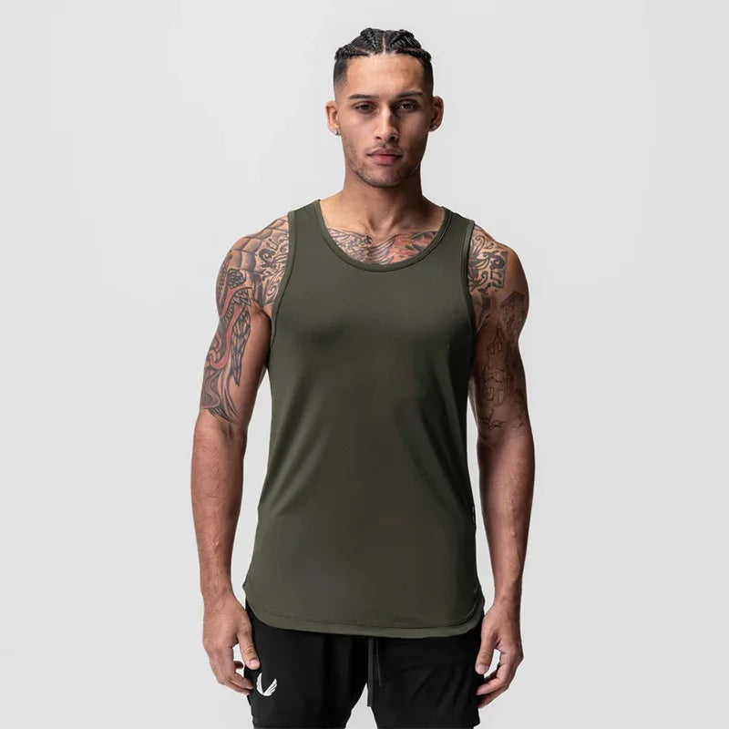 Men's Summer Casual Clothing Breathable Sport Basketball/Tank Top Gym Fitness Workouts Quick Dry Sleeveless Shirts Running Vest