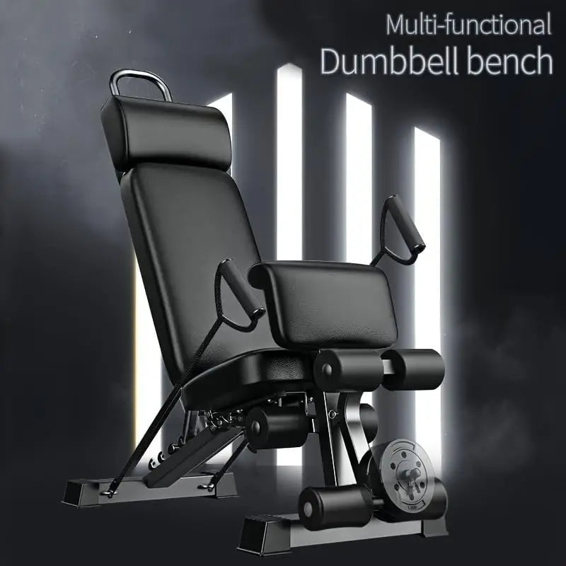 17-in-1 Multifunctional Dumbbell Stool Sit-Up Bench Adjustable Backrest/Foldable Home Gym Equipment 500kg Weight Capacity