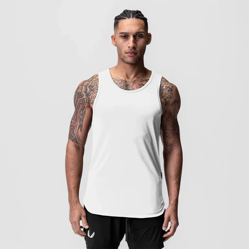 Men's Summer Casual Clothing Breathable Sport Basketball/Tank Top Gym Fitness Workouts Quick Dry Sleeveless Shirts Running Vest