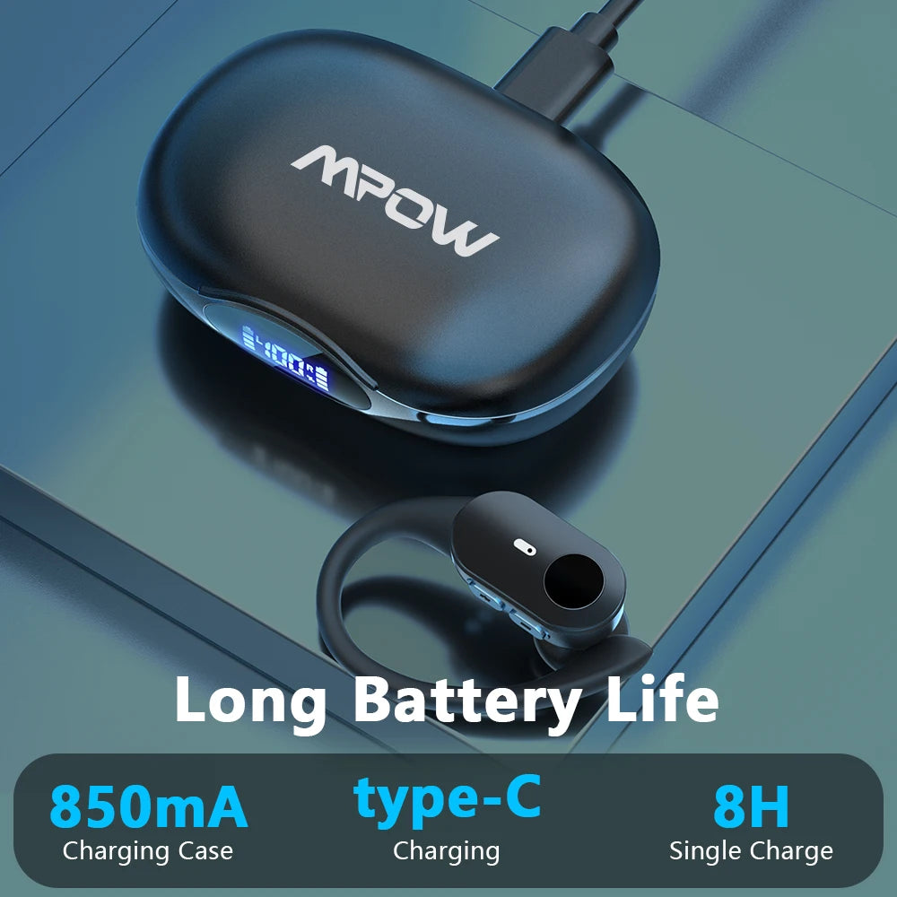 Mpow Deep Bass Wireless Earbuds Bluetooth/5.3 TWS Earphones in-Ear LED Display Waterproof