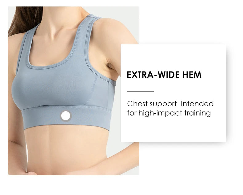 Sports Bra Full Support High Impact Racerback Crop Tops/Women Workout Gyms Fitness Bras Athletic Sports Bra