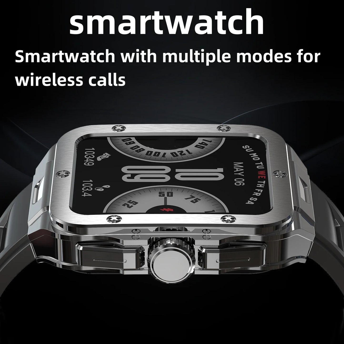 1.85" Touchscreen Smartwatch With 350mAh Battery/Call and Message Alerts Fitness Tracking, Smart Watch For Android & Iphone