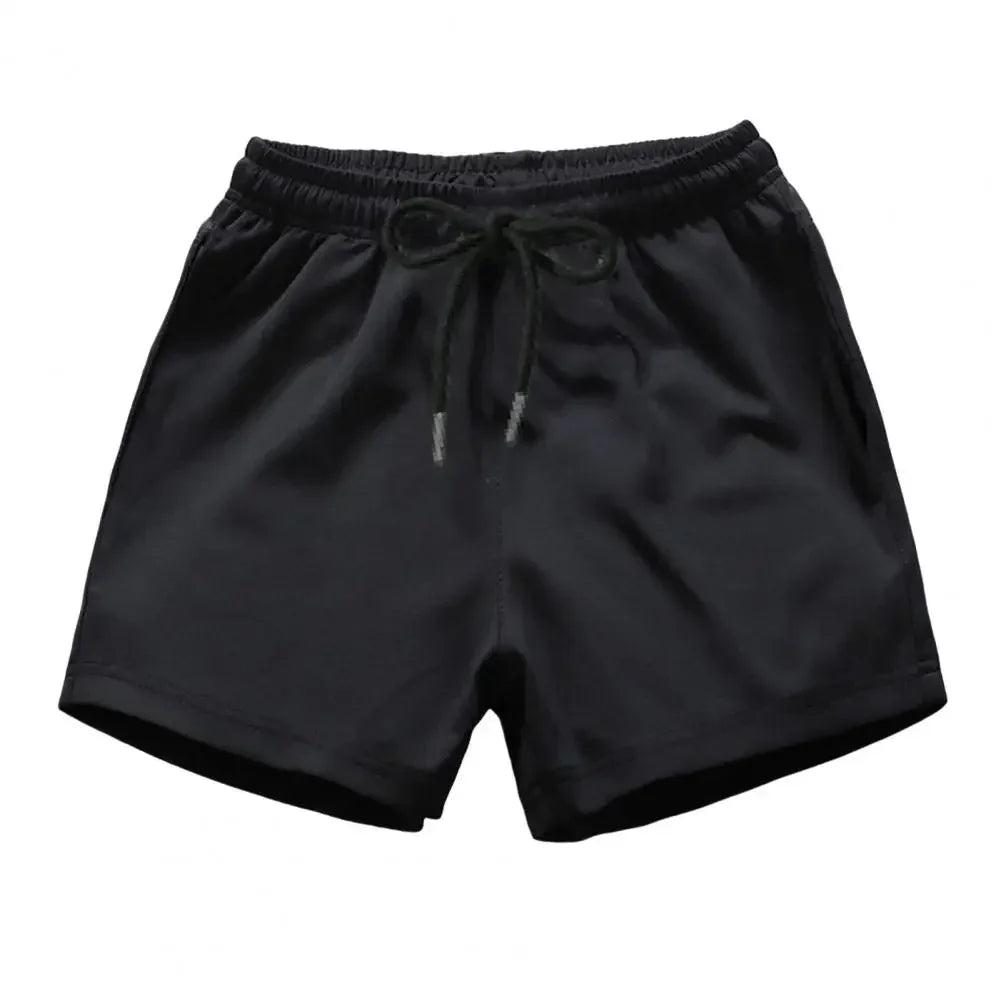 Men's Sports Shorts Elastic Waist Drawstring Gym Short Pants/Solid Drawstring Waist Outdoor Shorts Running Shorts