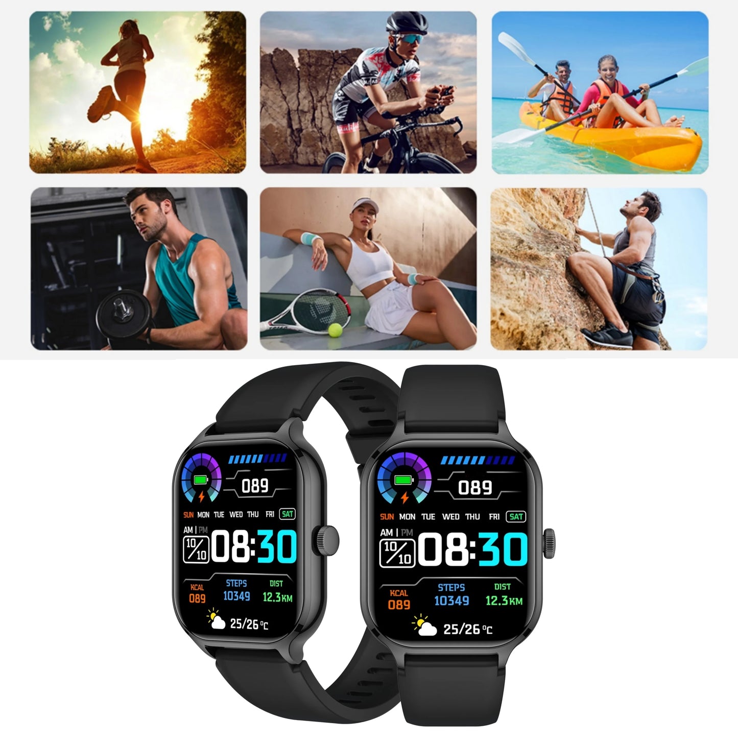 Smart watch, wireless calling/dial, multi-Sport mode/information reminder Various APP Reminders for iPhone/Android