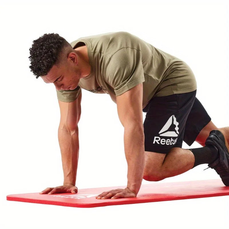 Fitness Yoga Mat, Red, Multi-Use, 72" x 24"/Helps maintain comfort during floor exercises with straps