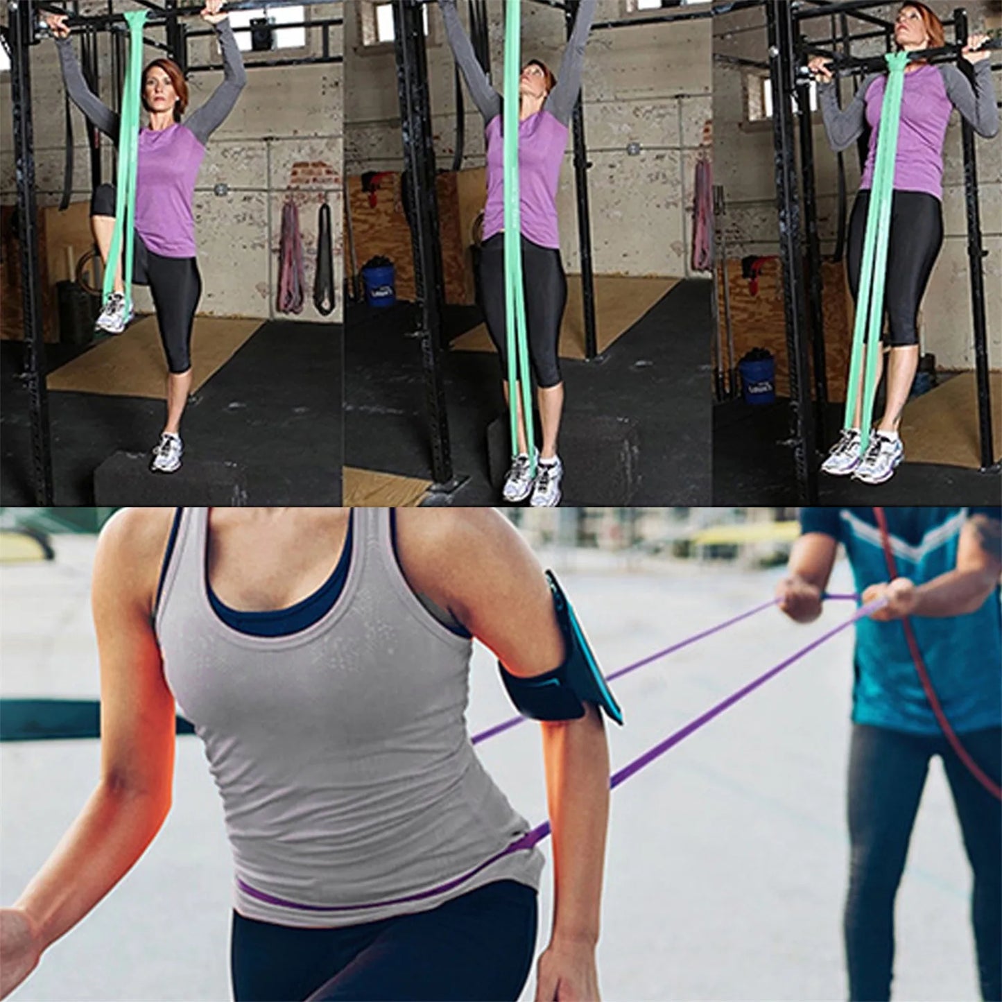 4pcs Loop Elastic Resistance Bands Weight Lifting Bands/Powerlifting Bands Pullup Assistance Bands Yoga Stretch Bands