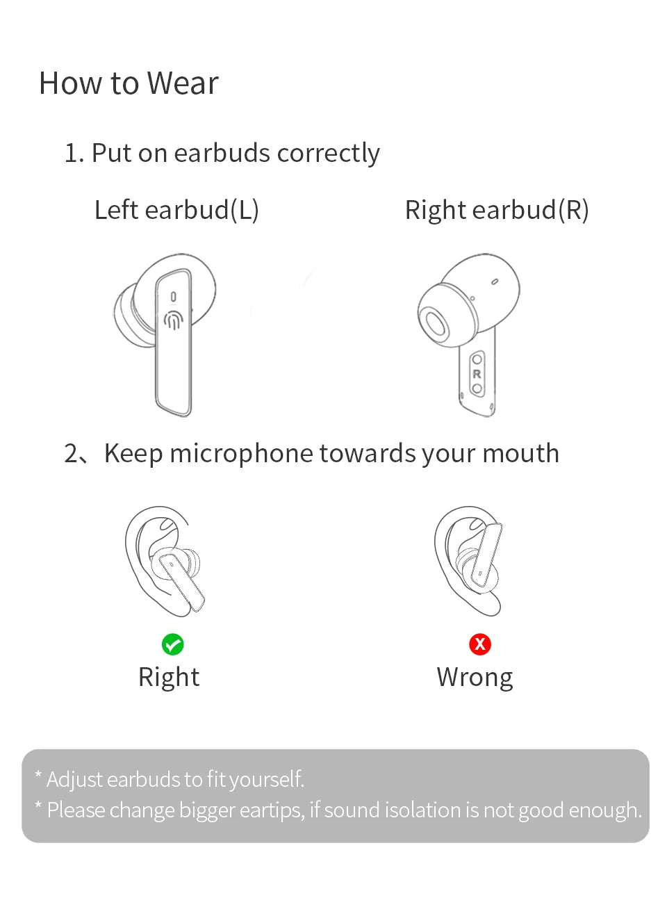 QCY HT05 ANC Wireless Earphones 40dB Active Noise Cancelling Bluetooth/5.2 Headphones 6 Mic ENC HD Call Headset TWS Earbuds