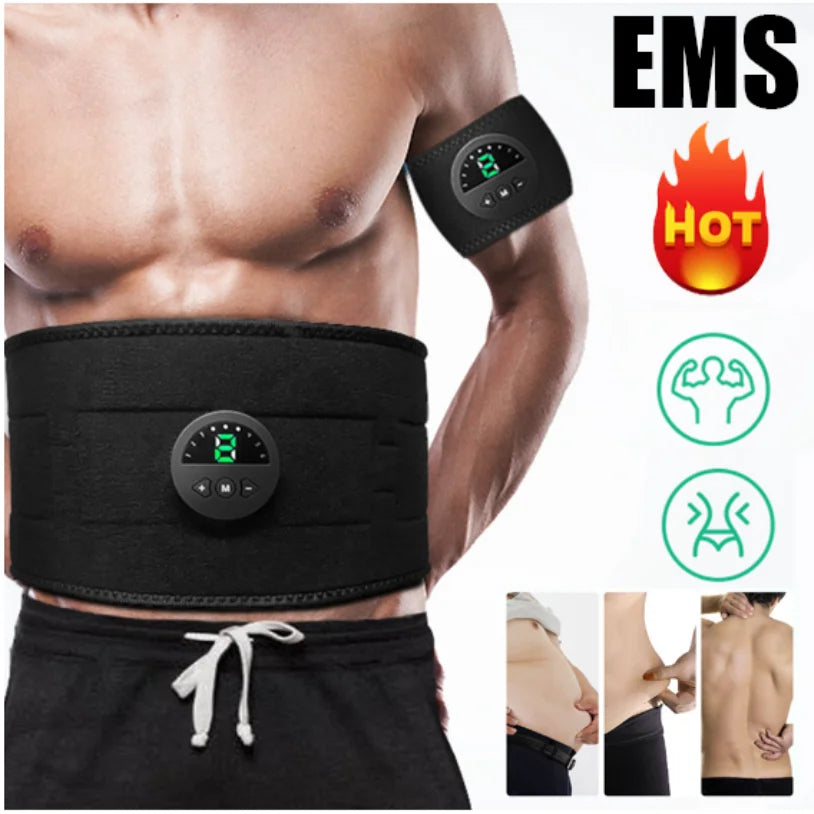 Belly massager EMS Abdominal Belt Electric Portable Fitness/Massager Waist Trainer Body Slimming Shaping