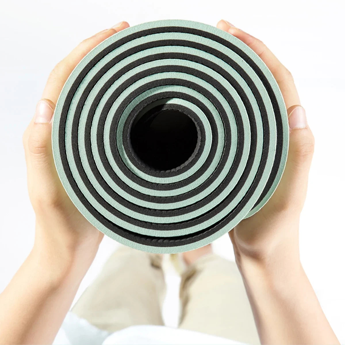 TPE Yoga mat home fitness/non-slip sports mat guide line Exercise Yoga Mats
