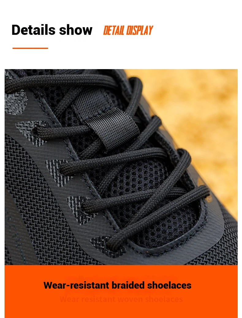 Men's Safety Shoes Anti-Impact Anti-Piercing Lightweight Work Shoes/Lightweight Breathable Sporty Design for Outdoor Work Shoes