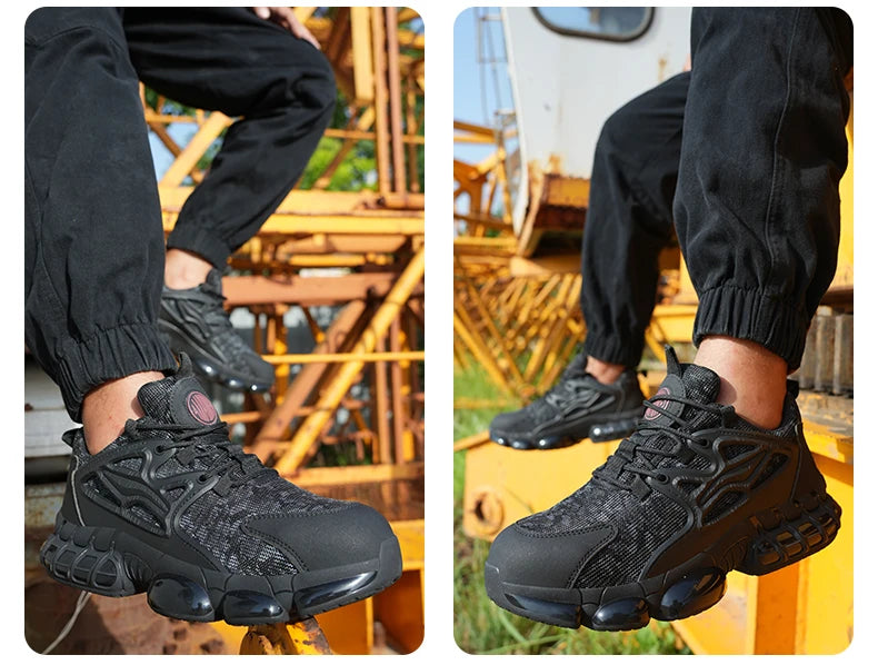 Protective Safety Shoes Men Anti-smash Anti-puncture Steel Toe Work Shoes/Breathable Security Industrial Shoes Men Safety