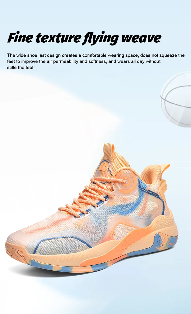 Men's Basketball Shoes Mid Basketball Sneakers/Non-Slip Outdoor Cushioning Workout Shoes