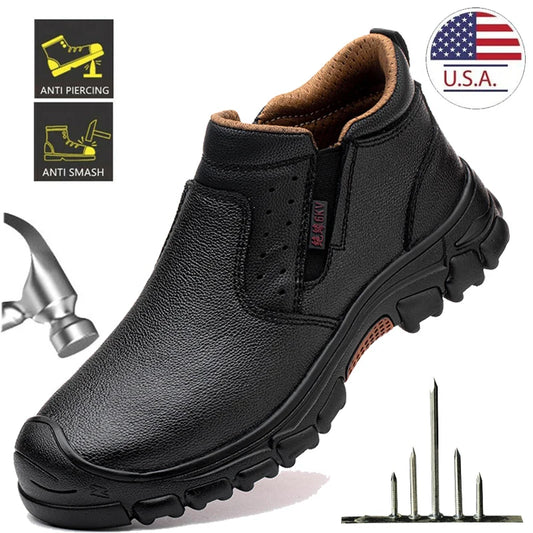 Men Work Shoes Breathable Work Sneakers Composite Toe Safety Shoes/Anti-Puncture Indestructible Shoes Welders Safety Boots