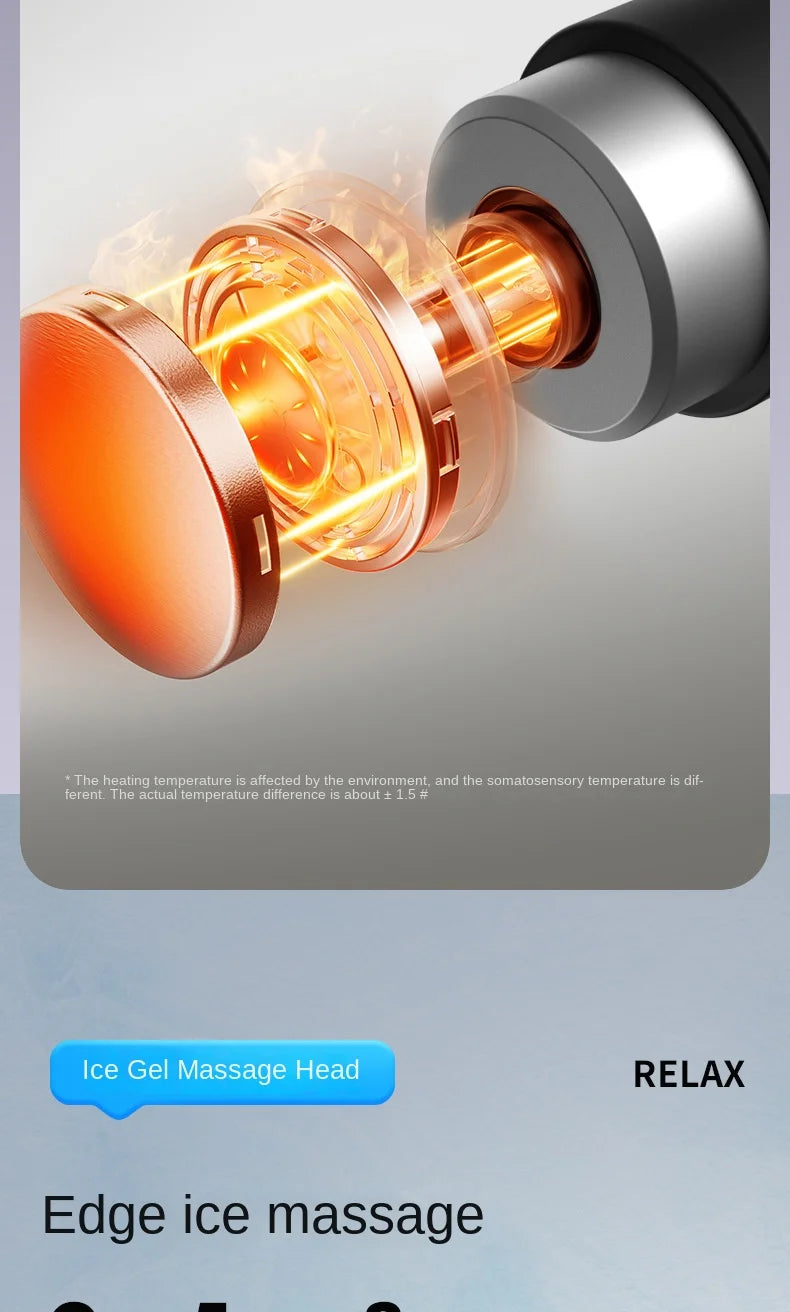 New Electric Powerful Percussive Mini Hot and Cold Massage Gun/Muscle Relaxation Home Portable Gym Use Fascial Massager Gun