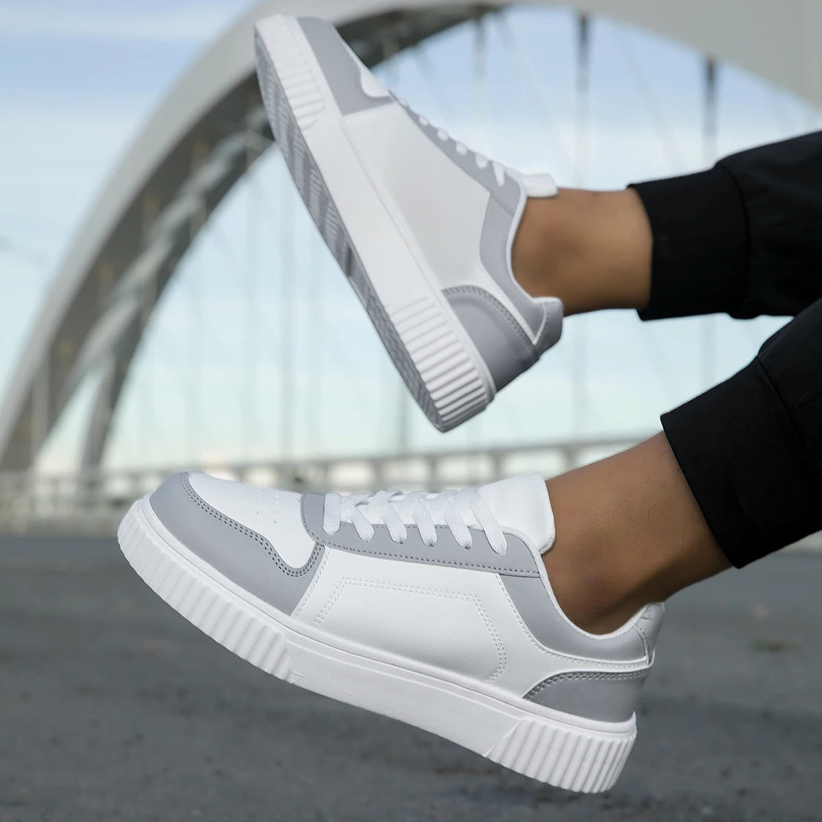 YRZL Women's Sneakers Autumn White Shoes Lightweight Thick Sole/Non Slip Shoes Casual Sports Shoes for women