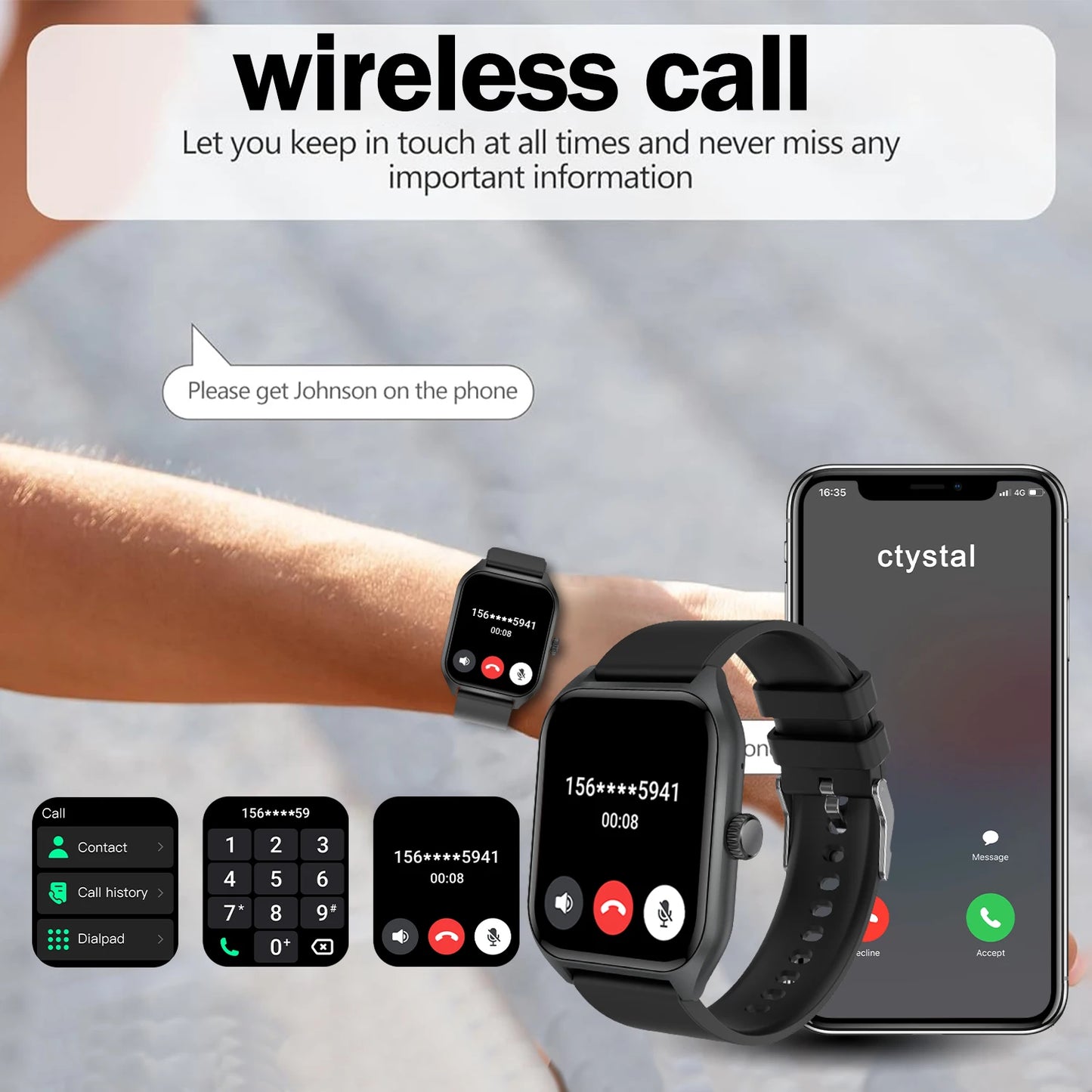 AI Voice Assistant Smart Watch for Men Women, 1.96'' HD Screen Activity/Trackers with 100+Sports/ Sleep/ Heart Rate Monitor