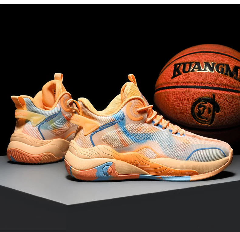 Men's Basketball Shoes Mid Basketball Sneakers/Non-Slip Outdoor Cushioning Workout Shoes