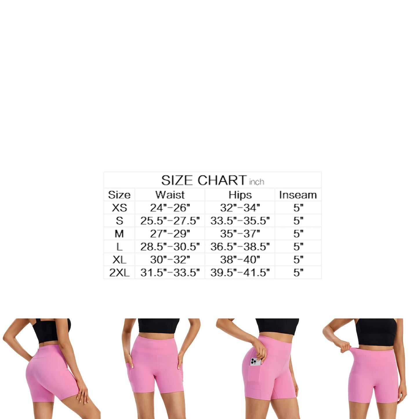 Women's S High Waist Shorts with Pocket Gym Yoga Exercise Running/Riding Tights Sweat-Absorbent Breathable Shorts