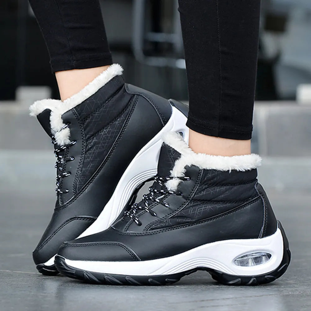 Women High Quality Boots Thick Plush Warm Snow Boot/Women Winter Waterproof Shoes