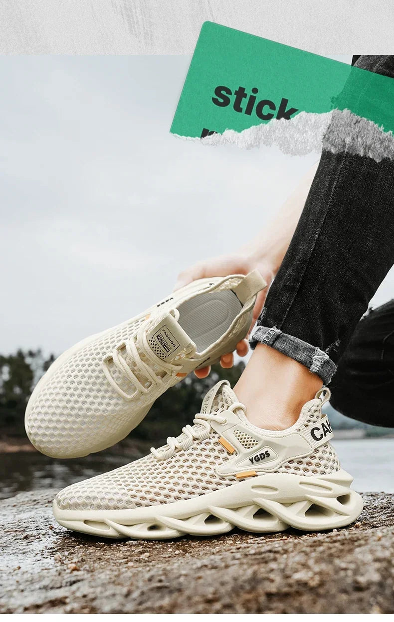 Men's Summer Mesh Sneakers Breathable for Casual Outdoor Running/Tennis Hiking & Luxury Platform Loafers Style