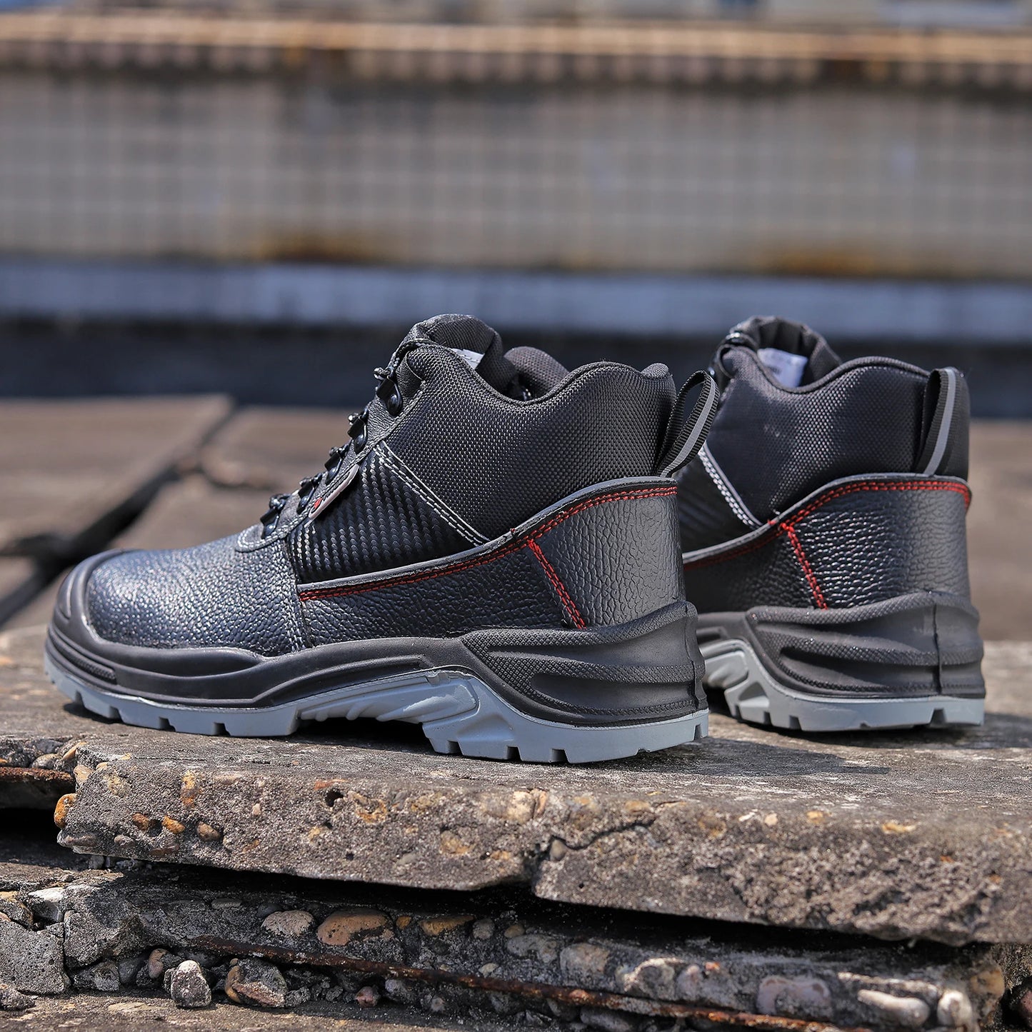 Steel Toe Shoes watperpoof work shoes Men Anti-puncture/Steel Toe Non Slip Work Outdoor Male Boots