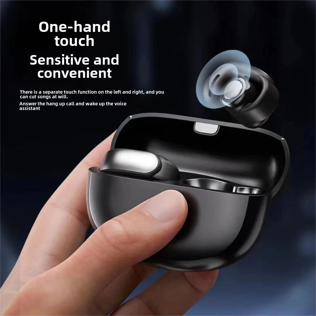 Wireless Bluetooth Sports Earphones Waterproof Sweatproof/Noise Reduction Open Ear Clip Earbuds with Charging Case