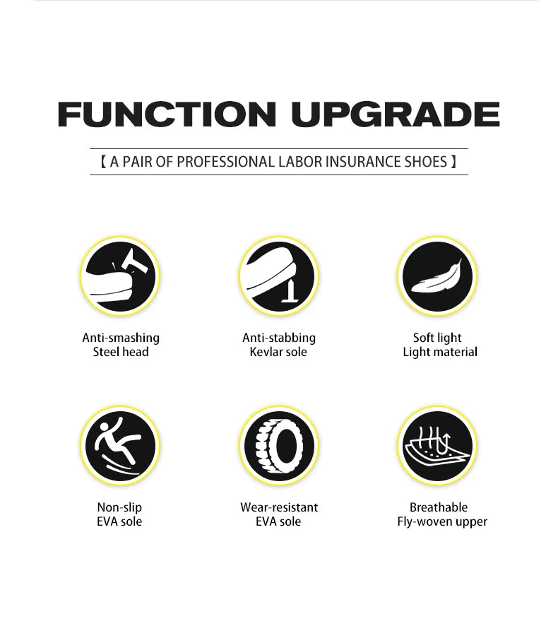 Breathable, lightweight and comfortable/anti-smash and anti-puncture safety shoes