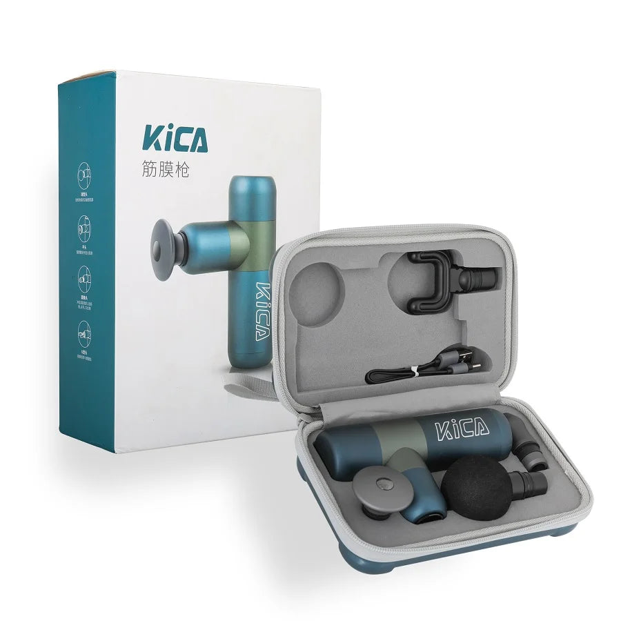 KICA Portable Smart Fascia Gun Electric Mini Body Massager/Professional Fitness Muscle Gun for Sport Slimming Pain Relief