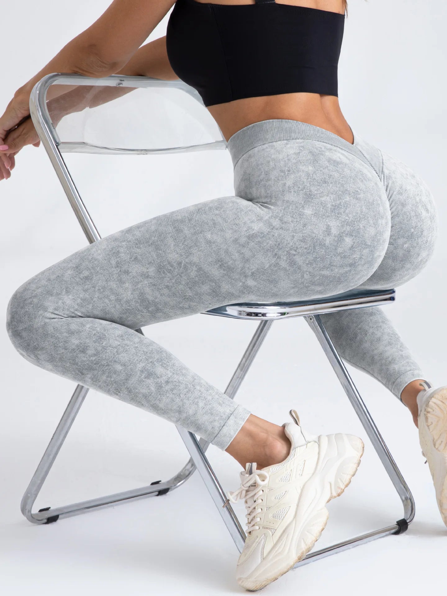 V Back Yoga Pants Women Workout Sport Leggings Fitness Seamless Leggings/Girl Gym Tights Scrunch Push Up Sportswear