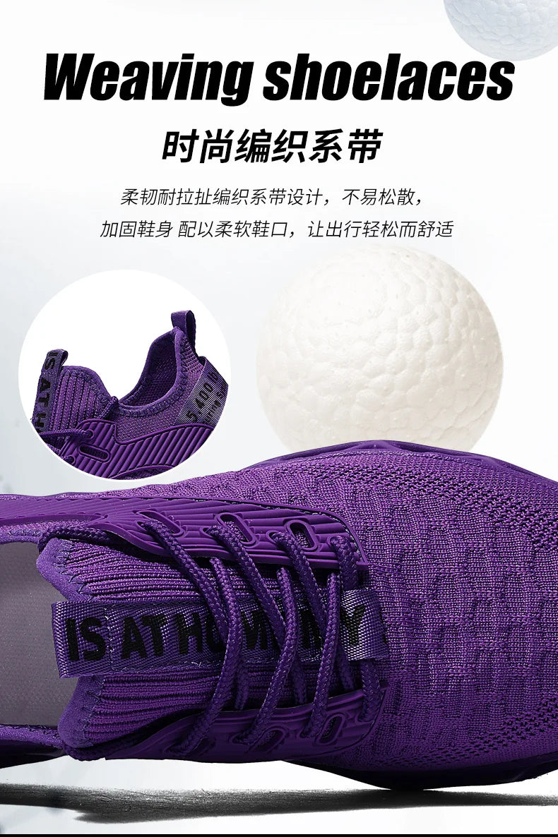Women's running shoes, lightweight mesh, breathable and comfortable/flat soft tennis shoes, blade sports shoes for women