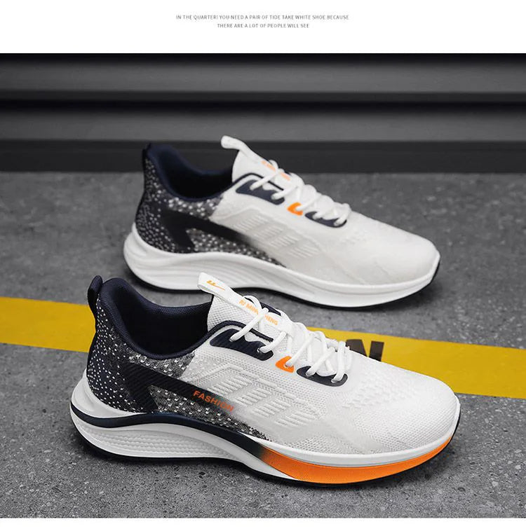 Men's Casual Shoes Men's Fashionable All-Matching Sneakers/Men's Shoes Flying Woven Breathable Mesh Cloth Shoes