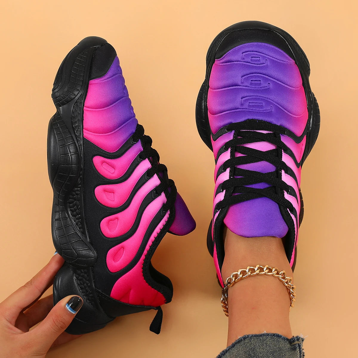 New Candy Color Men Transparent Bottom Sneakers/Running Shoes Women Hiking Shoes Couple Autumn Rainbow Sports Shoes