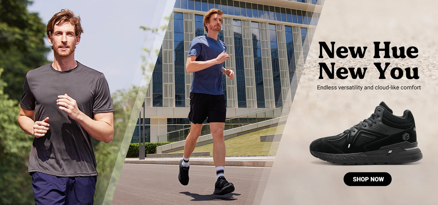 FitVille Men's High-Top Basketball Shoes Widened Lightweight Casual Sneakers/Breathable For Male Swollen Feet Relieve Pain