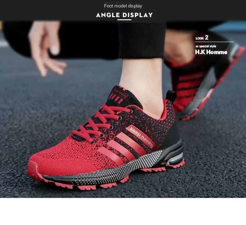 Men Casual Sneakers Summer Breathable Sport Shoes Lightweight Outdoor/Mesh Running Shoes Athletic Jogging Tennis Walking Shoes